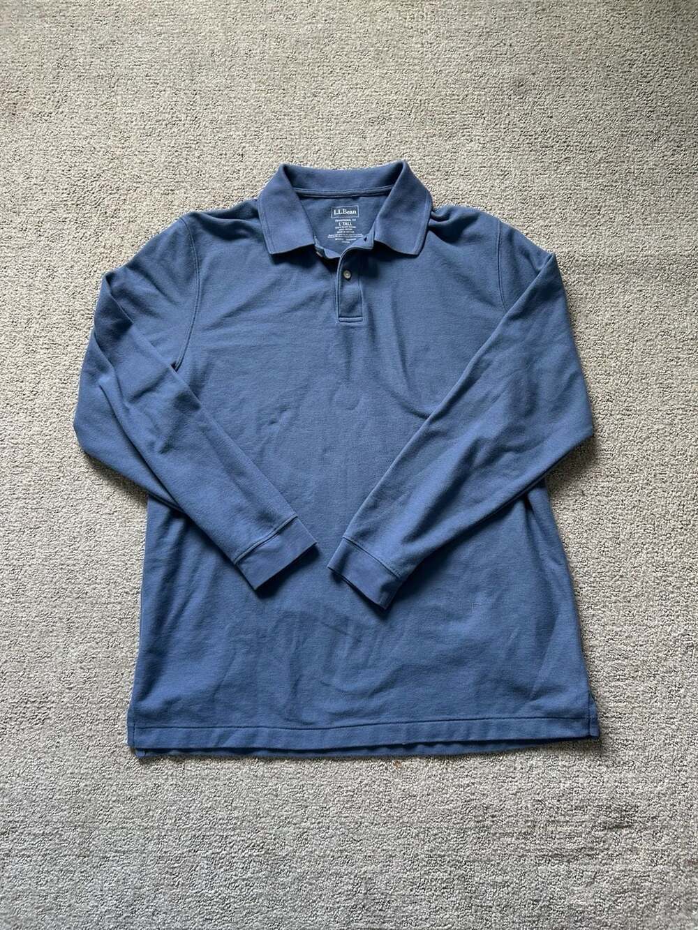 L.L.Bean Men's Traditional Fit Long-Sleeve Pique Polo Shirt